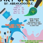Garland Parks and Recreation graphic highlighting the Art Summer Camp