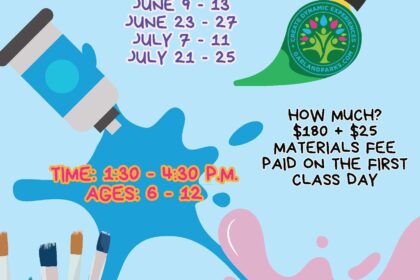 Garland Parks and Recreation graphic highlighting the Art Summer Camp