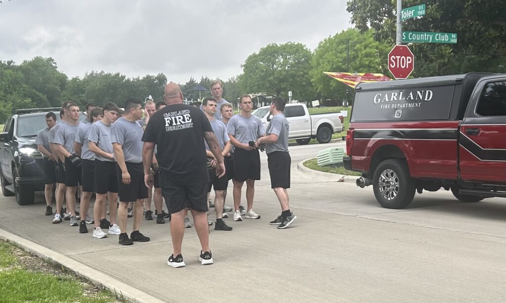 Garland Fire Department training squad.