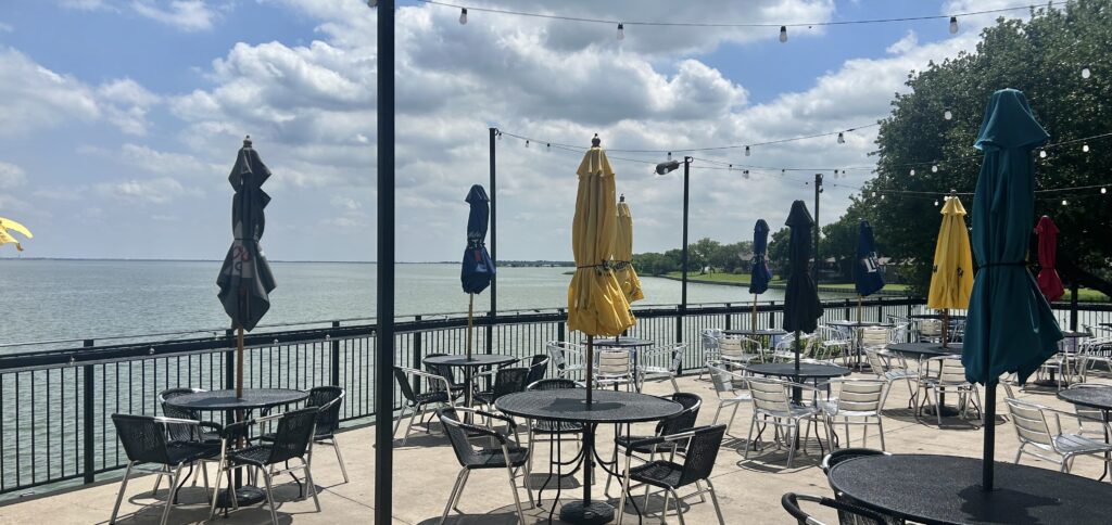 Lake Ray Hubbard view from Primo's Restaurant Garland Texas