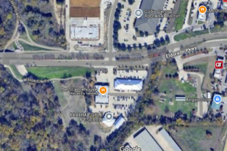 Aerial view of Stix Icehouse and surrouding area
