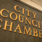city council chamber sign