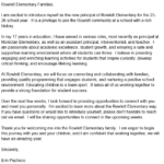 Letter from future Principal Pacheco.