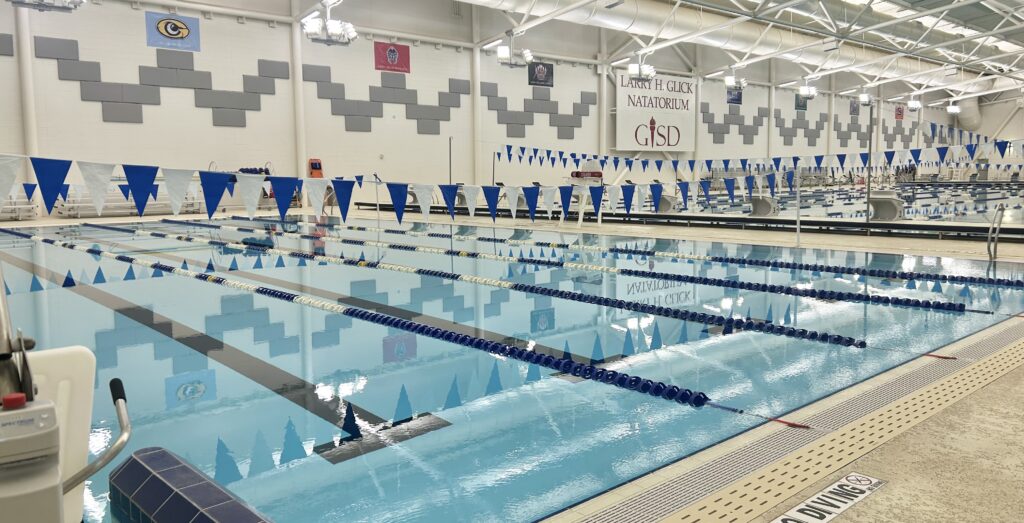 Inside the Larry H. Glick Natatorium.
