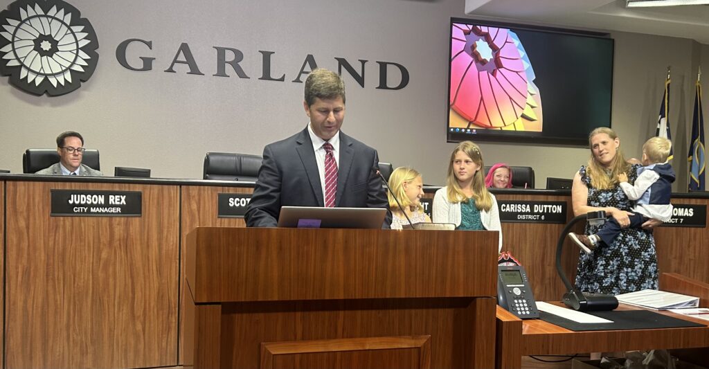Mayor Dylan Hedrick of Garland Texas